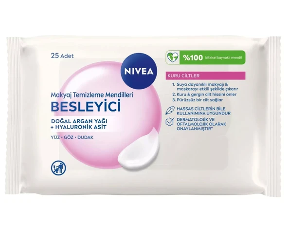 Nivea Makyaj Temizleme Mendili 3in1 Kuru Ciltler 25 Yaprak ürün görseli 1