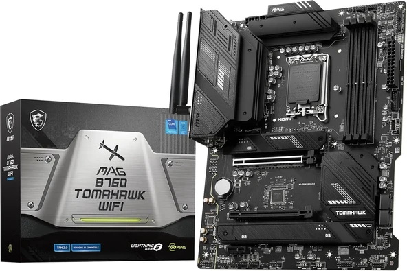 MSI MAG B760 TOMAHAWK WIFI 7000mhz OC RGB M.2 1700p ATX DDR5 Anakart ürün görseli 1