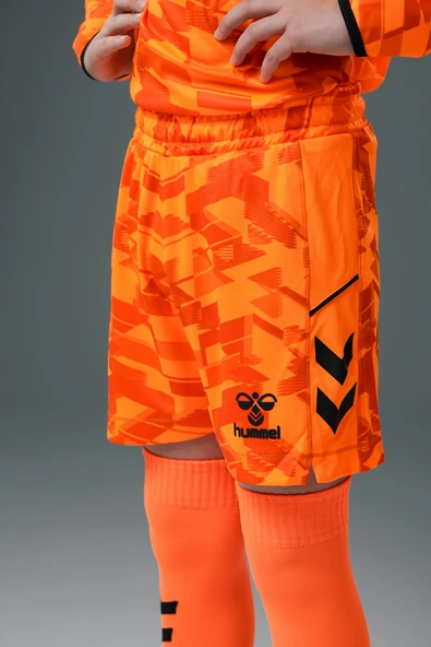 Hummel Line Kaleci Şort Neon Turuncu Çocuk - Resim 4