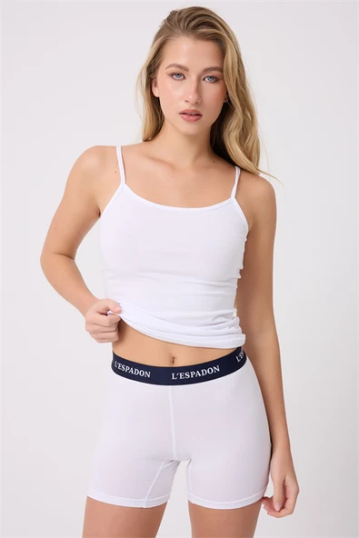 L'ESPADON COTTON ARMOUR™ Nefes Alabilir Esnek Yumuşak Örme Pamuk Premium Kadın Uzun Şort ürün görseli 1