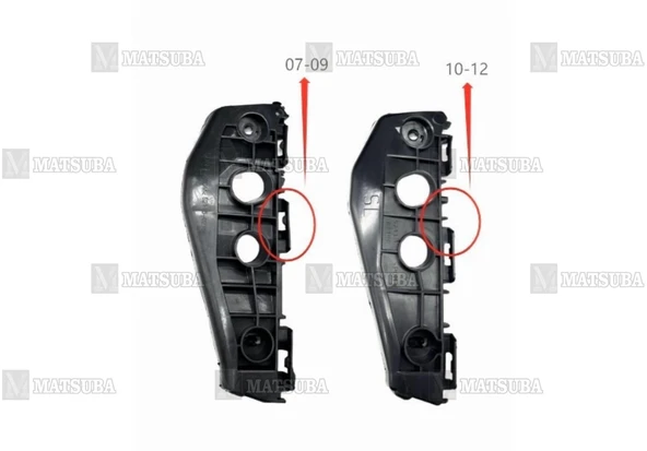 TOYOTA COROLLA SOL ÖN TAMPON BRAKETİ 2007-2012 52116-12420-MTS ürün görseli 1