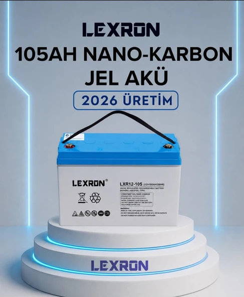 LEXRON 105 Ah 12V Jel Akü - Derin Döngü ürün görseli 1