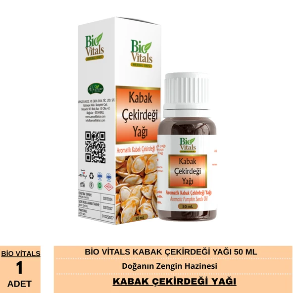 Bio Vitals Kabak Çekirdeği Yağı 50 ml - Resim 2