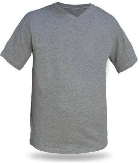 Yazlık V Yaka Kıs Kollu Penye Gri T-Shirt L Beden - 3 LÜ PAKET ürün görseli 1