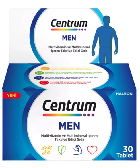Centrum Men Multivitamin ve Multimineral 30 Tablet ürün görseli 1