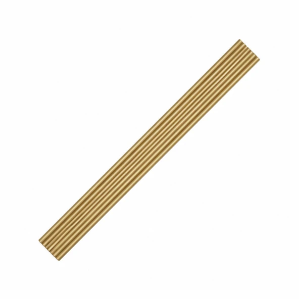 Özen (1 Adet) Mat Sarı Renk Çizgili Çekmece Kulp 512 mm Modern Uzun Dolap Mobilya Kulbu Soft Altın ürün görseli 1