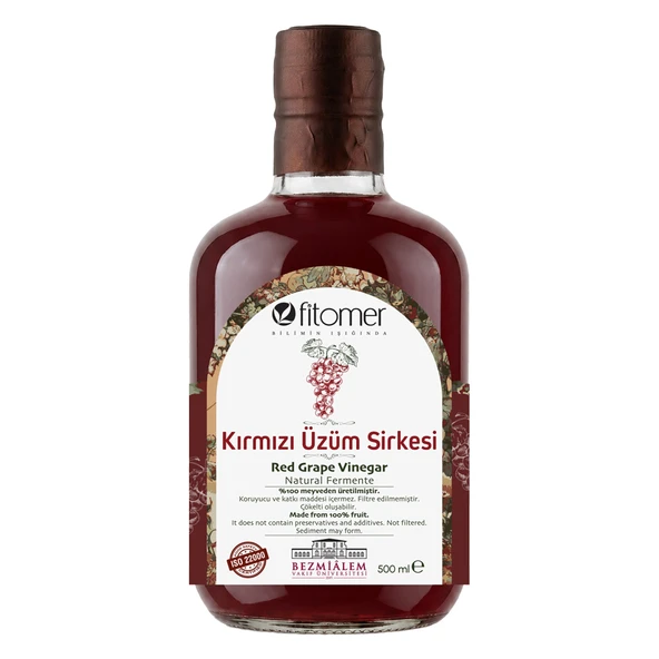 Fitomer Kırmızı Üzüm Sirkesi 500 ml ürün görseli 1