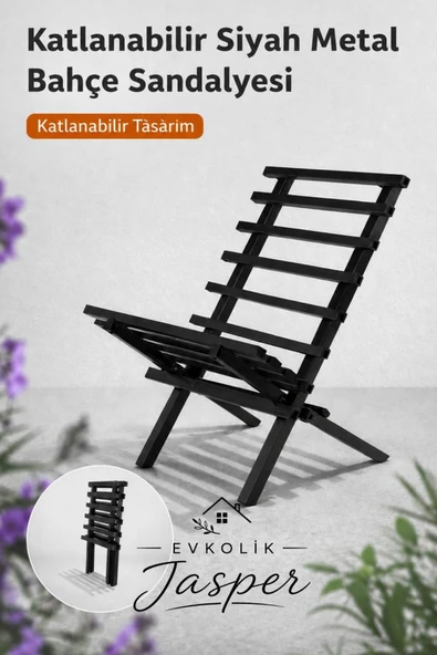 Jasper Beach Katlanabilir Portatif Metal Sandalye, Şezlong – Plaj, Bahçe ve Teras Kullanımına Uygun ürün görseli 1