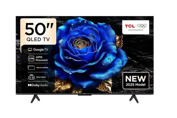 TCL 50T6CGTTV Uydu Alıcılı 4K Ultra HD Google QLED TV ürün görseli 1