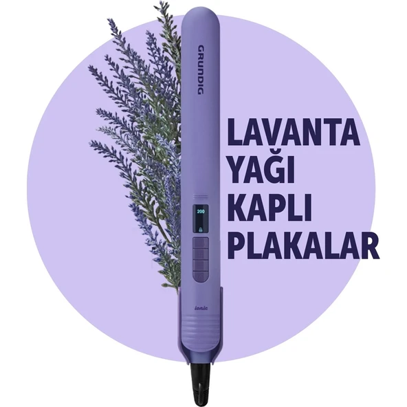 Hs 7032 Botanika Lavanta Yağı Kaplı Plakalı Iyonik Saç Düzleştirici ürün görseli 1