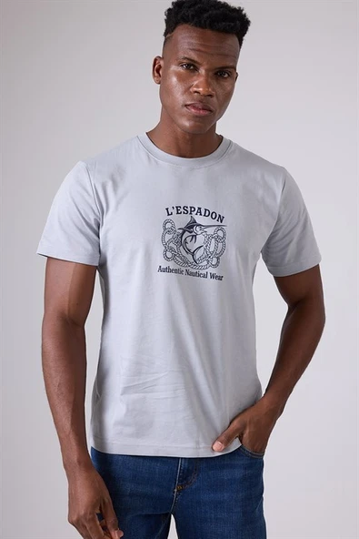 MARINE TEE™ Deniz Temalı Ribana Bisiklet Yaka Pamuk T-Shirt ürün görseli 1