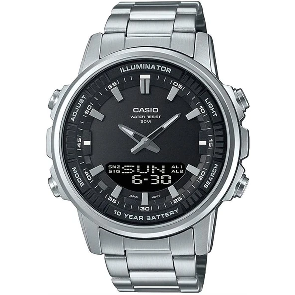 Casio AMW-880D-1AVDF Quartz Çelik Gri Siyah Kadran 47 mm Erkek Kol Saati ürün görseli 1