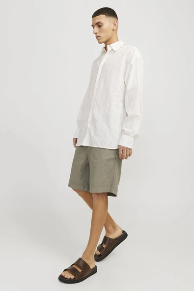 Jack&Jones 12274968 Erkek Sort - Haki - Resim 4