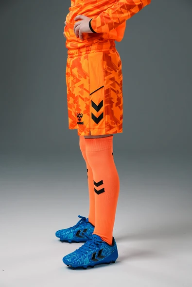 Hummel Line Kaleci Şort Neon Turuncu Çocuk - Resim 2