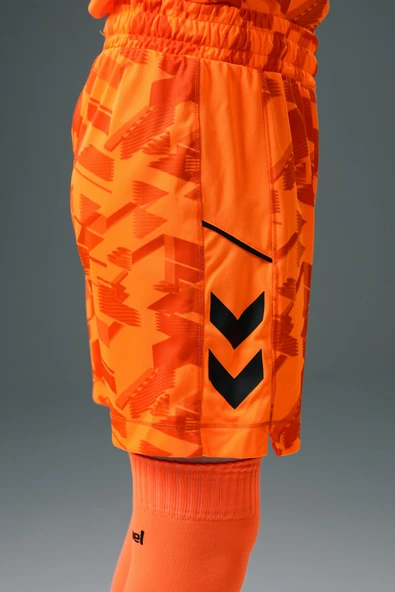 Hummel Line Kaleci Şort Neon Turuncu Çocuk - Resim 6