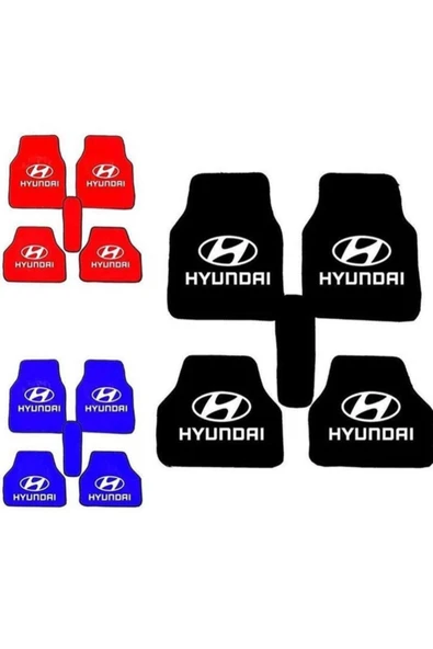 Hyundai Getz Logolu Mavi Halı Paspas Çift Kat ürün görseli 1