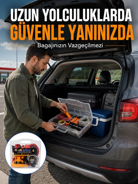 Profesyonel Araç İçi Acil Durum Seti 27 Parça Çok Amaçlı Oto Yardım Çantası ürün görseli 1
