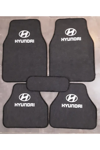 Hyundai Accent Era Logolu Füme Halı Paspas Çift Kat ürün görseli 1