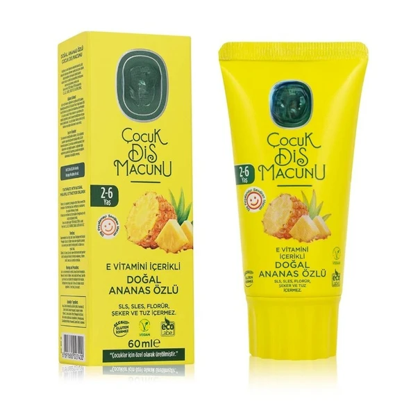 Çocuk Diş Macunu 60 ml Ananas ürün görseli 1