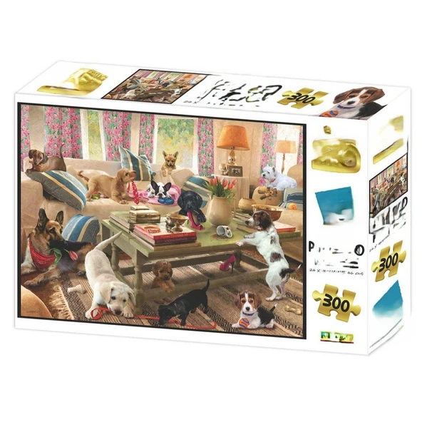 Köpekler Oturma Odasında Puzzle 300 Parça ürün görseli 1