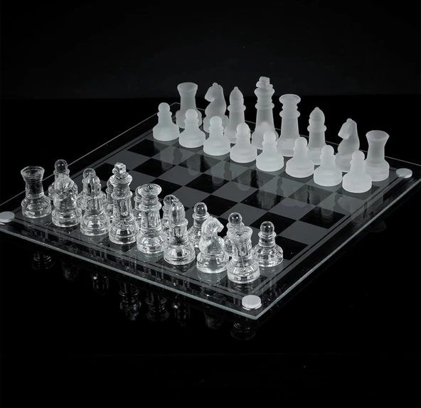Cam Satranç Takımı 25*25cm ürün görseli 1