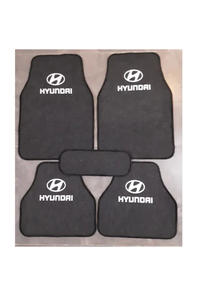 Hyundai Accent Era Logolu Füme Halı Paspas Çift Kat ürün görseli 1