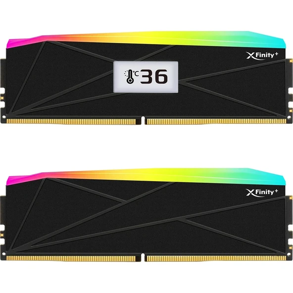 V-color 32GB (2 x 16GB) DDR5 6400MT/s CL32 Manta XFinity+ aRGB AMD EXPO - Siyah ürün görseli 1
