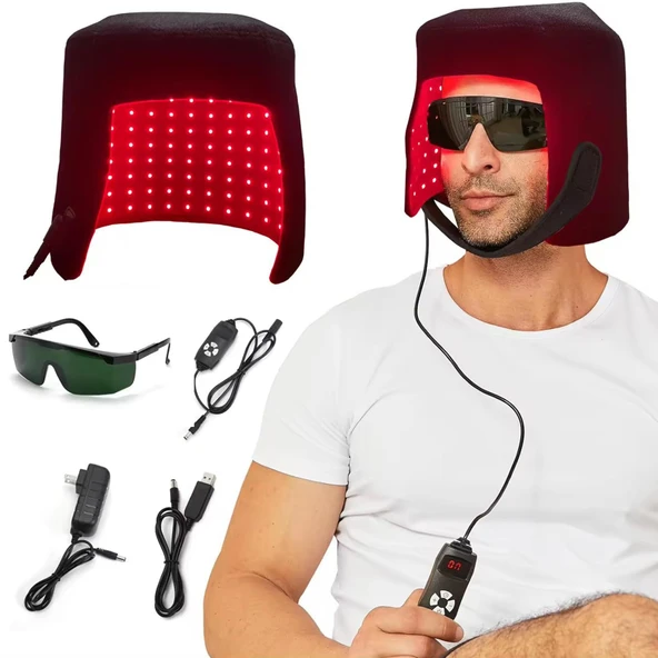 Lazer Terapi Başlığı Saç Çıkma, 224 adet LED, Saç Dökülmesine Karşı Kırmızı Işık Terapisi Şapka Kemeri, Hızlı Yeniden Büyümeyi Destekler, Erkekler ve Kadınlar için Uygun ürün görseli 1