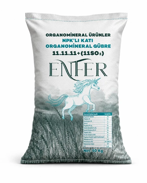 11.11.11+11SO3 ORGANOMİNERAL GÜBRE 50KG ürün görseli 1