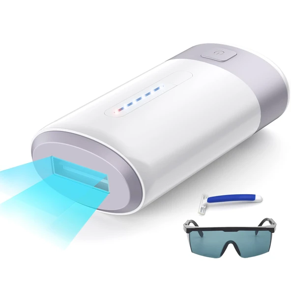 IPL Lazer Epilasyon Cihazı, 999.900 Flaşa Kadar Kalıcı, Yüz için, Bacaklar, Kollar, Bikini Hattı, Evde Kadın Erkek için Tam Vücut Bakımı (Mavi) ürün görseli 1