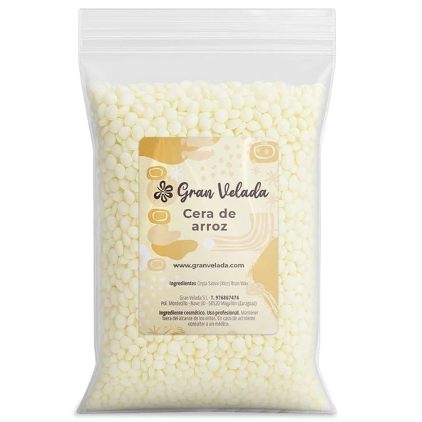 Gran Velada - pirinç mumu 5000 gr | Kozmetik ve mumlar için doğal vegan balmumu, balmumuna bitki bazlı alternatif, saf ve katkı maddesi içermeyen, balsamlar, kremler ve dudak bakımı için ideal ürün görseli 1