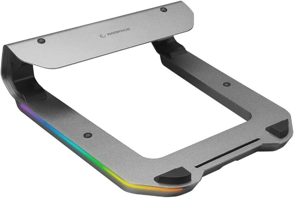 Rampage ADS-T6U RAMP 4 Adet USB 3,0 HUB ile RGB Işıklı Alüminyum Dizüstü Bilgisayar Standı ürün görseli 1