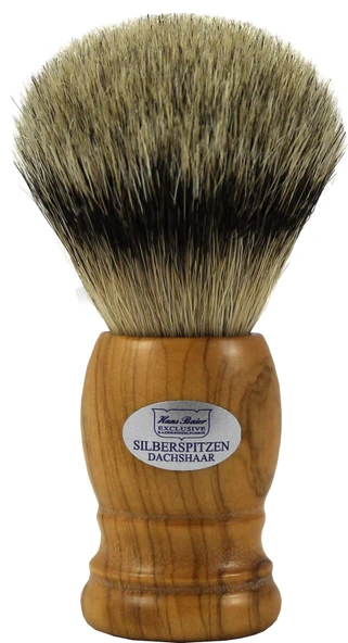Hans Baier Exclusive Tıraş Fırçası Silver Tip Zeytin Ağacı - Boyut. 2 ürün görseli 1