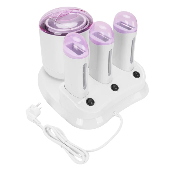 Matybobe 4'ü 1 Arada Ağda Isıtıcı Haşlanma Önleyici 3 Rulo Ağda Isıtıcı Tek Kap Şeffaf Kapak 220W Ev Kullanımı (AB Tak 220V) ürün görseli 1