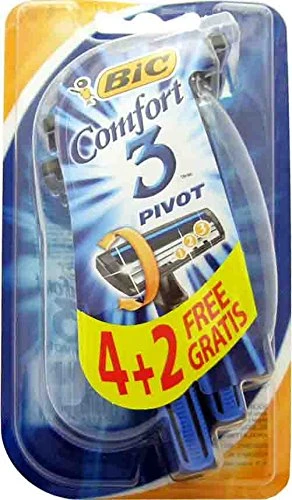 20 x BIC tek kullanımlık tıraş makinesi ve Comfort 3 Pivot 6 adet ürün görseli 1