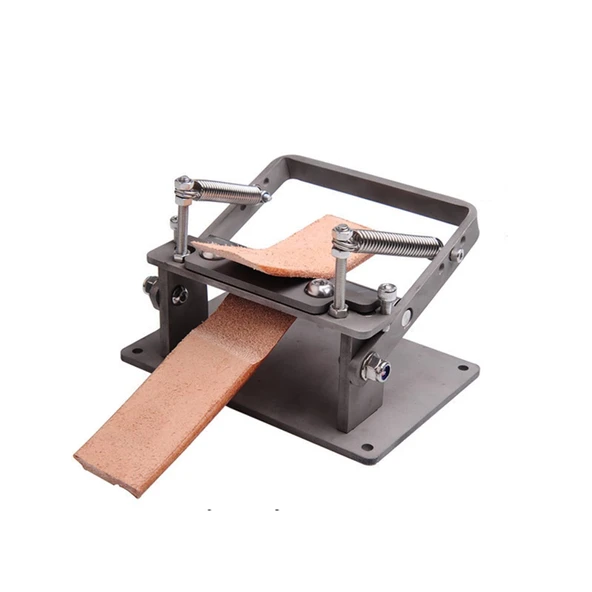 QZCX DIY Zanaat Deri İnceltme Makinesi 304 Paslanmaz Çelik Sebze Tabaklanmış Deri Manuel Kesme Soyucu Araçları Deri Kesici Taşınabilir Masaüstü Makinesi ürün görseli 1