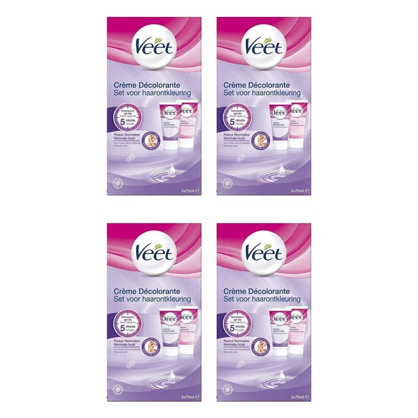 Veet yüz ve vücut beyazlatıcı krem, 2 şişe 75 ml, 4'lü paket ürün görseli 1