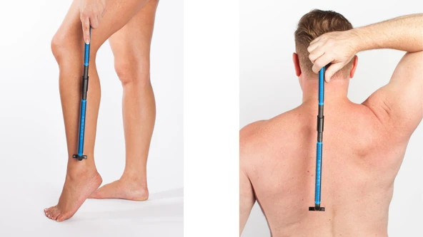EVOLVE Body Razor sağlam katlanır saplı sırt ve bacak tıraş makinesi - 4 kartuş mavi ürün görseli 1