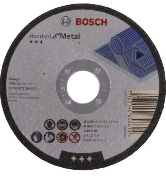 Bosch SDMetal Kesme Taşı 115*2,5 mm Düz ürün görseli 1
