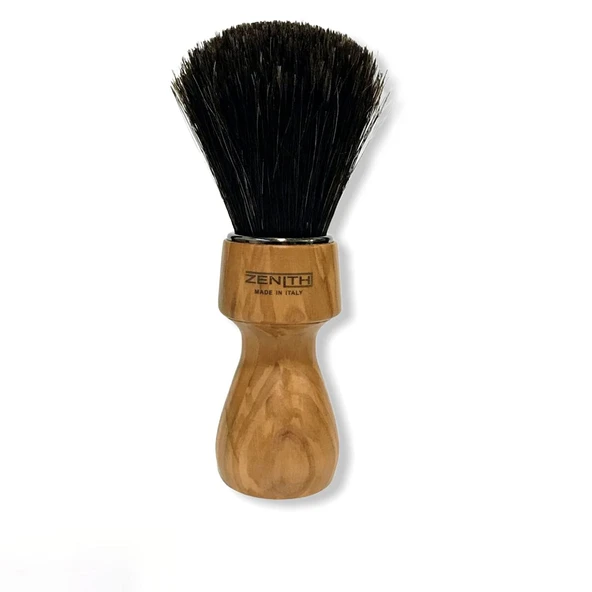 At kılı ve zeytin ağacı saplı Zenith tıraş fırçası - Made in Italy ürün görseli 1