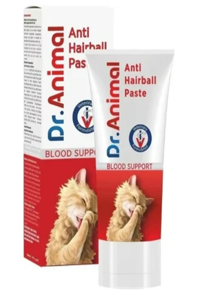 Dr. Animal Anti-Hairball & Blood Support Kedi Macunu Tüy Yumağı ve Kan Sağlığı Desteği 75 ml ürün görseli 1