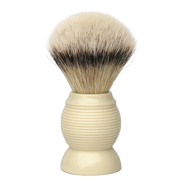 GBS Erkek Tıraş Fırçası Fildişi Silvertip - Yumuşak Berber Tıraş Makinesi - Seyahat Tıraş Fırçası - Erkekler için Islak Tıraş Ürünleri 26mm Knot ürün görseli 1
