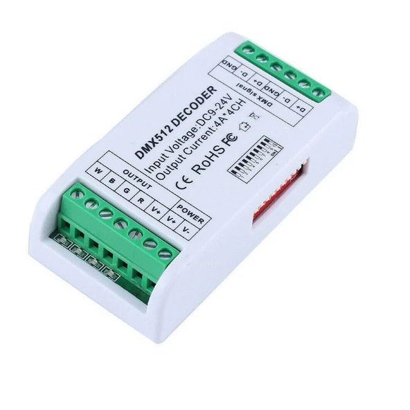 TADZKKIWM DMX512 RGB RGBW LED Denetleyici 3/4/6/12/24CH 30CH 30 Kanal 2A 3A 5A Dekoder Dimmer Sürücüsü 5050 RGB RGBWW LED Şeritler (4ch RGBW Mini) ürün görseli 1