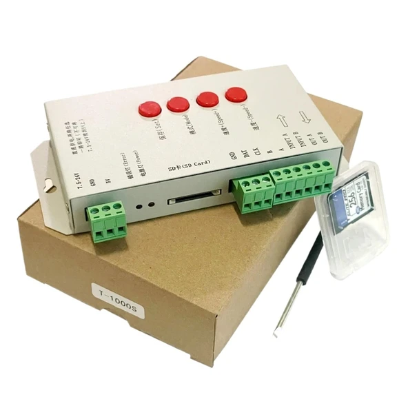TADZKKIWM K-1000C Denetleyici K1000C WS2812B WS2811 APA102 T1000S WS2813 LED 2048 Piksel Program Denetleyicisi DC5-24V(T-1000S) ürün görseli 1