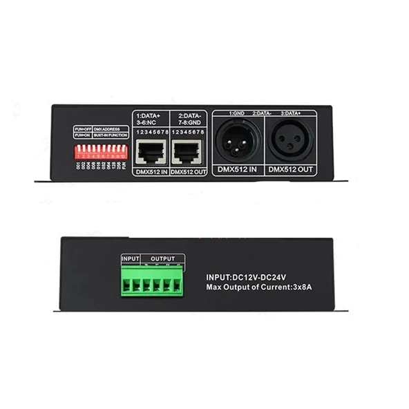 TADZKKIWM DMX512 RGB RGBW LED Denetleyici 3/4/6/12/24CH 30CH 30 Kanal 2A 3A 5A Dekoder Dimmer Sürücüsü 5050 RGB RGBWW LED Şeritler (3ch RGB Demir Kabuk) ürün görseli 1