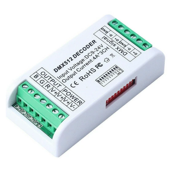 TADZKKIWM DMX512 RGB RGBW LED Denetleyici 3/4/6/12/24CH 30CH 30 Kanal 2A 3A 5A Dekoder Dimmer Sürücüsü 5050 RGB RGBWW LED Şeritler (3ch RGB Mini) ürün görseli 1