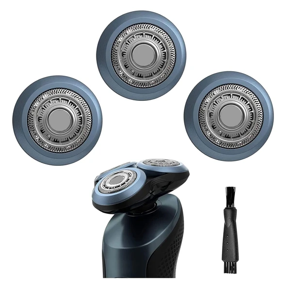 S6810, S6820, S6850, S6880/81 S6810 için Philip Norelco S6000 serisi için SH60 yedek bıçaklar, tıraş makinesi temizleme fırçasıyla birlikte ürün görseli 1