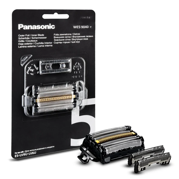 Panasonic WES9040Y1361 Elektrikli Tıraş Makinesi için Yedek Bıçaklar ve Folyo ES-LV9U ve ES-LV6U, Birleşik Paket, 5 Bıçak Sistemi, Gelişmiş Japon Paslanmaz Çelik, Su Geçirmez ürün görseli 1