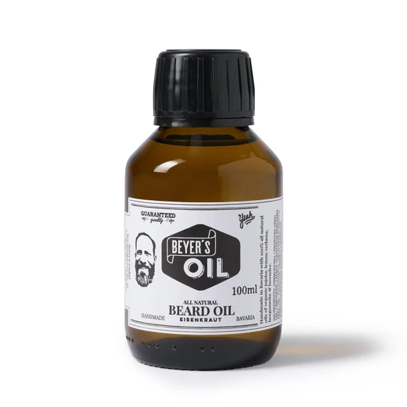 Beyer's Oil Sakal Yağı Verbena XXL 100 ml - Organik jojoba yağı içeren %100 doğal sakal bakımı - cildi besler, sakalı yumuşatır ürün görseli 1