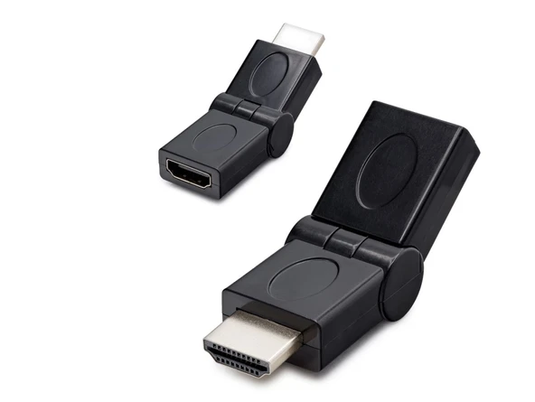Hdmi Erkek Dişi Mafsallı Adaptör - Siyah HDX1257 ürün görseli 1